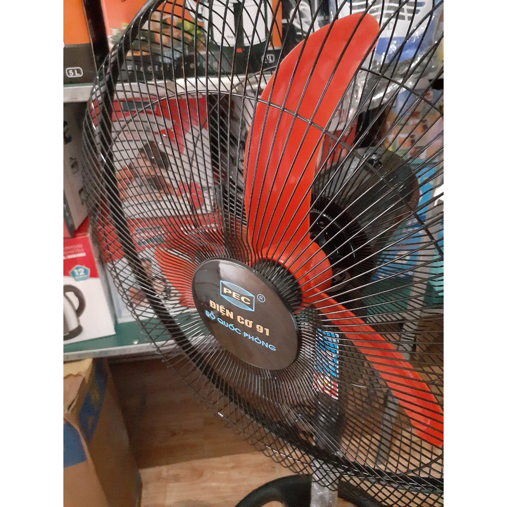 Quạt cây đứng công nghiệp điện cơ 91 QĐ-CN450F Bộ Quốc Phòng, cánh cam, sải 45cm