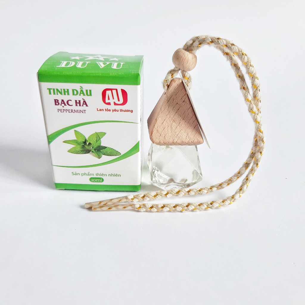 Tinh dầu bạc hà nguyên chất 4U chai lớn 100ml, chai 10ml tiện dụng và chai treo xe,treo phòng