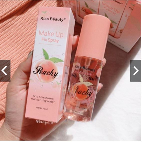 Xịt Giữ Lớp Nền Cố Định Lớp Trang Điểm Kiss Beauty ĐÀO 75ML | BigBuy360 - bigbuy360.vn