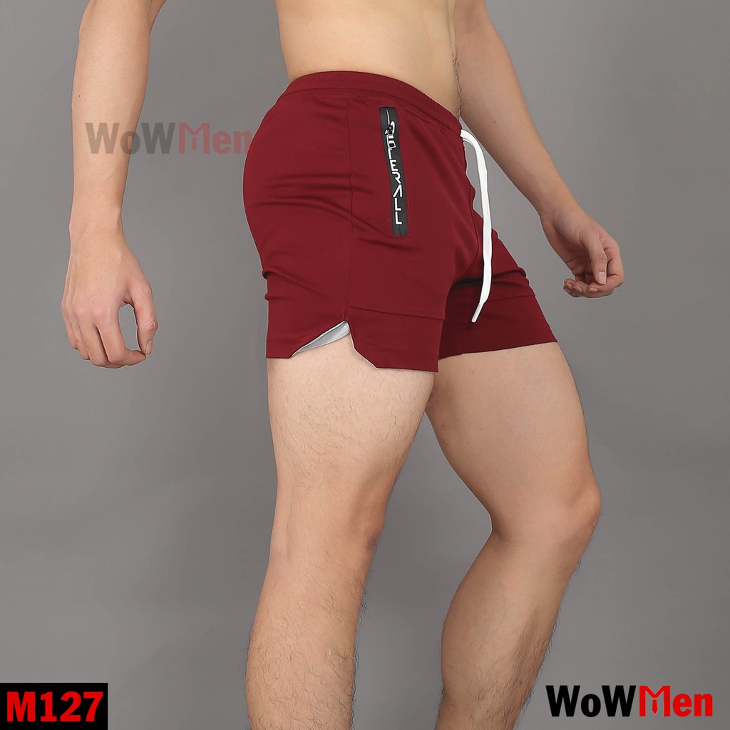 Quần Đùi Thun Nam Tập Gym Đi Bơi Mặc Ngủ Quần Short Slim Fit Ngắn Ôm Ngang Đùi - M127 | BigBuy360 - bigbuy360.vn