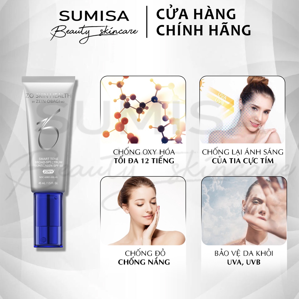 Zo Skin Health Smart Tone Broad Spectrum SPF 50 Kem chống nắng cho da dầu