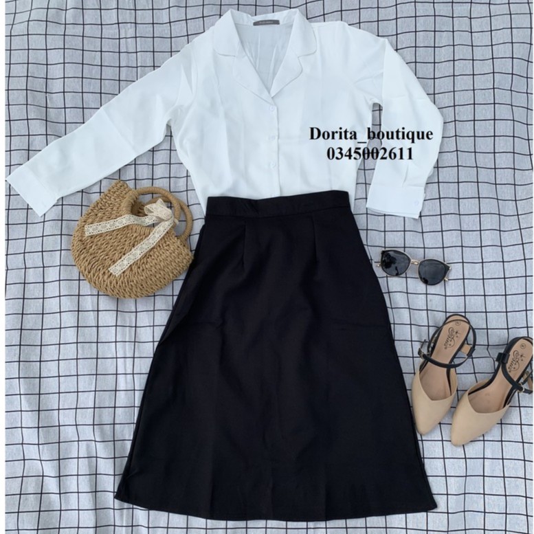 [Ảnh thật/Video] Chân váy Ulzzang cạp cao, chân váy dài Hàn Quốc - Dorita Boutique | BigBuy360 - bigbuy360.vn