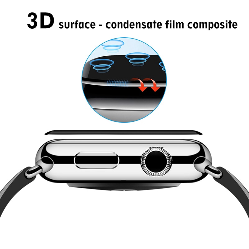 2 Pcs Apple Watch 38mm / 42mm / 40mm / 44mm 3D Curved Screen Protector Full Cover Protective Film