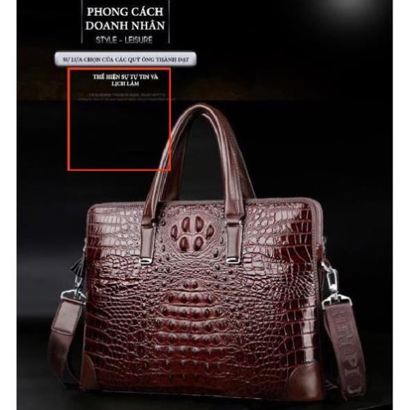 Chính Hãng cặp da cao cấp Cặp da cá sâu 1676 (Bảo hành 3 năm - Có ảnh thật)