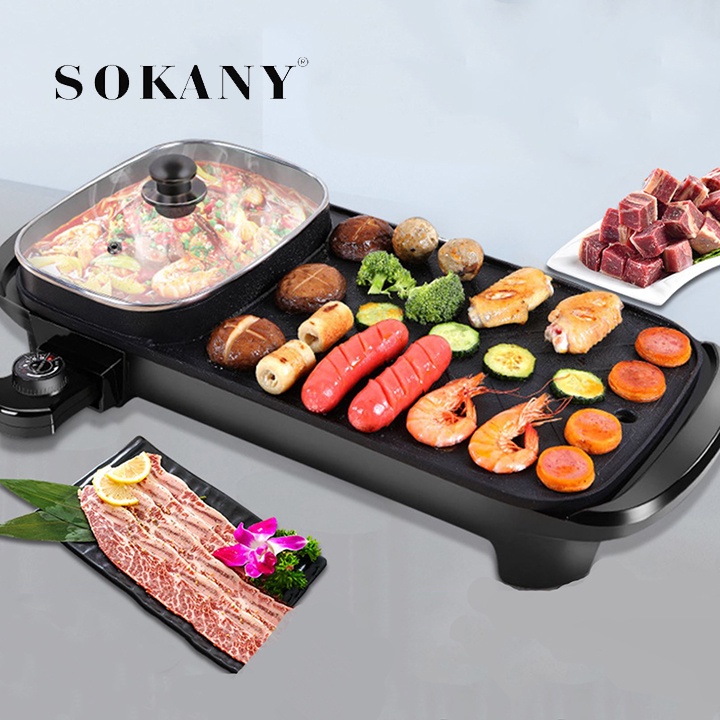 BẾP LẨU NƯỚNG KHÔNG KHÓI CHÍNH HÃNG SOKANY