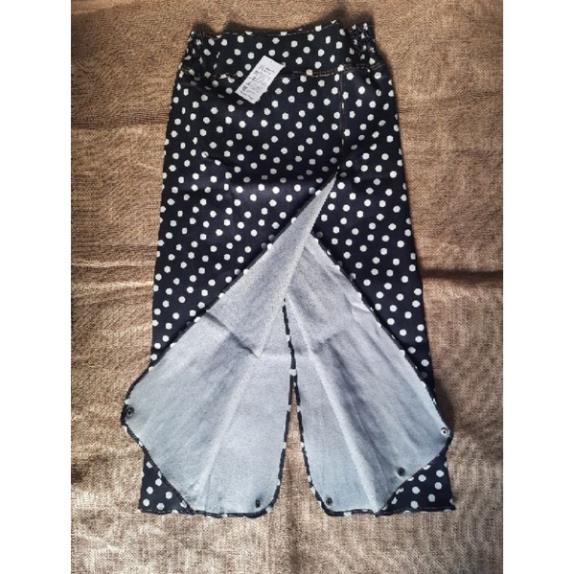 Váy chống nắng xẻ tà chuyên ngồi sau xe 1 lớp, 2 lớp vải jean, kaki đa dạng