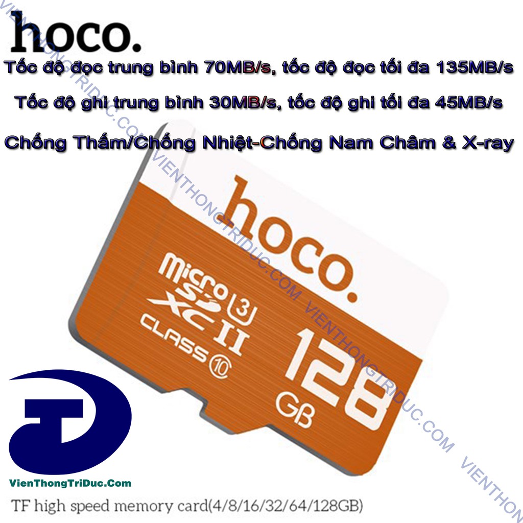 Thẻ Nhớ Micro SD Hoco Class 10 - Tốc Độ 90MB /Giây - 4Gb/8Gb/16Gb/32Gb/64Gb/128Gb Phù hợp Gắn Camera, điện thoại...