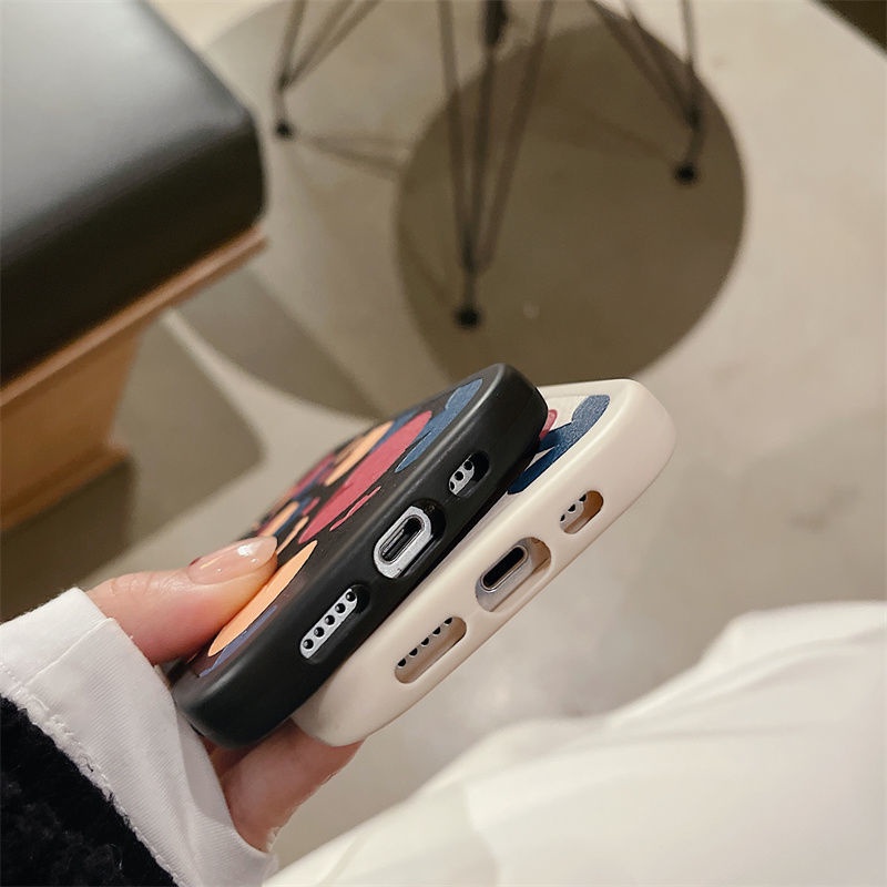 Ốp điện thoại silicon họa tiết hoa tulip YJX4 cho iPhone 12 13 11 Pro Max X Xs Max Xr