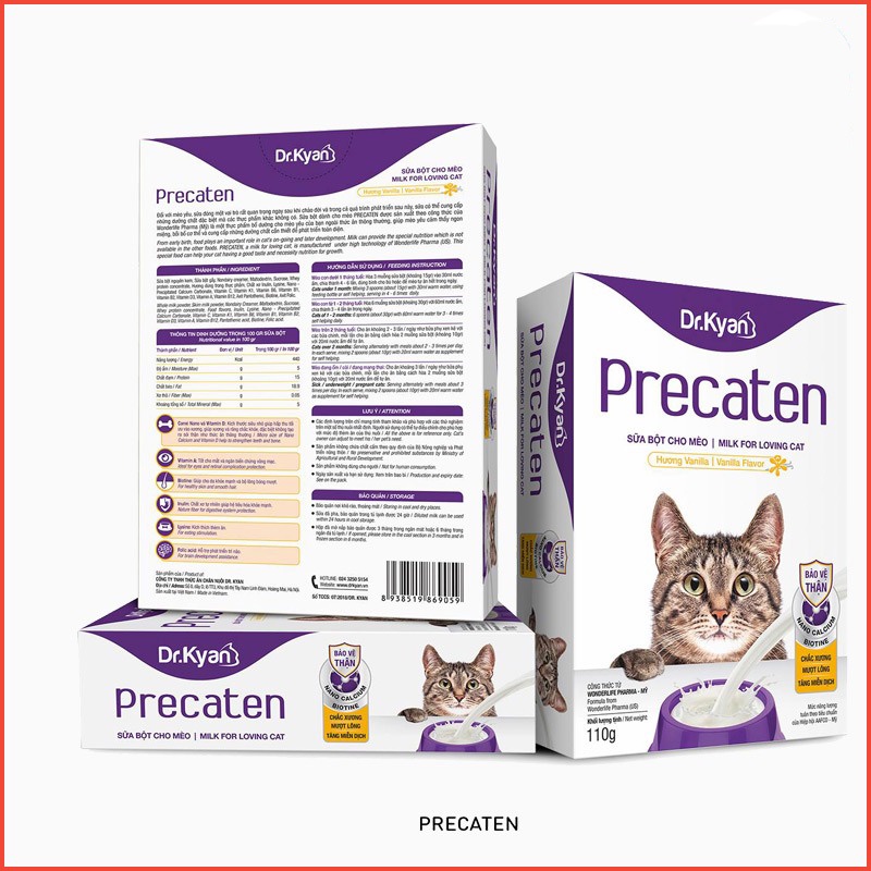[2 Hộp] Precaten Sữa Cho Mèo Con Sữa Precaten Mèo Sơ Sinh Hộp 110g - Bobo Pet Shop Hà Nội