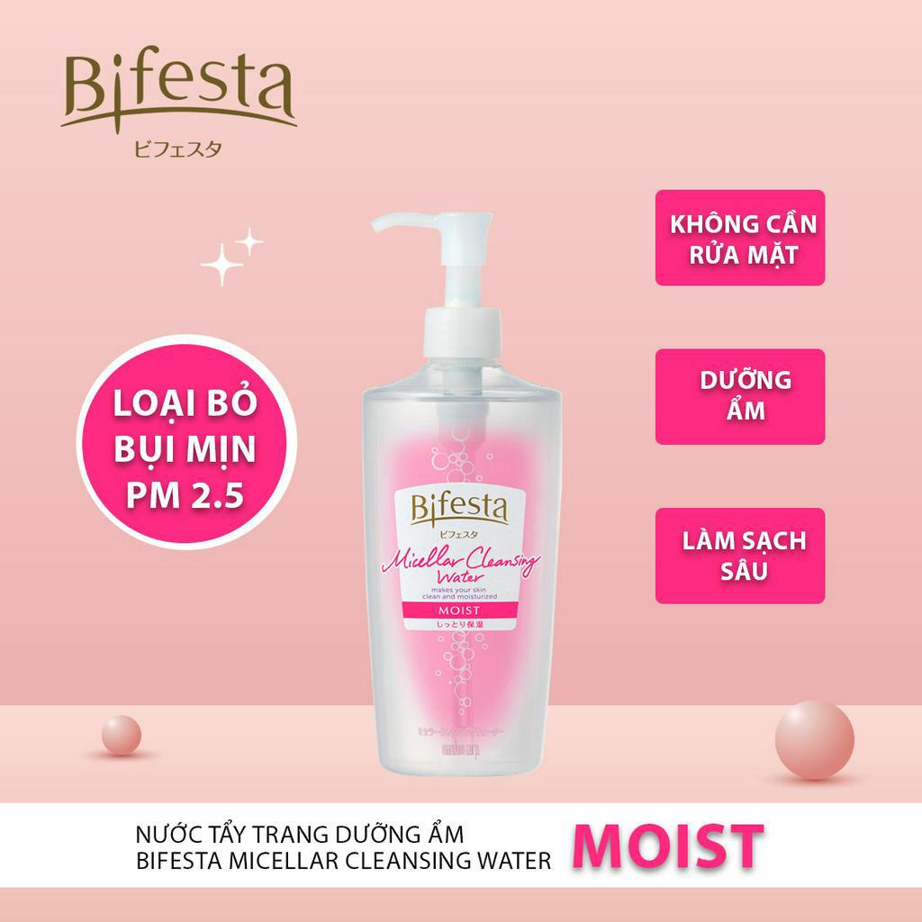 Nước tẩy trang dưỡng ẩm BIFESTA MICELLAR CLEANSING WATER MOIST 400ml