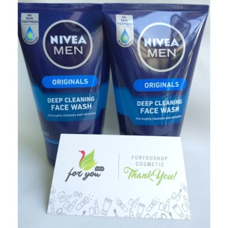 SỬA RỬA MẶT NIVEA DEEP CLEANING FACE WASH FOR MEN