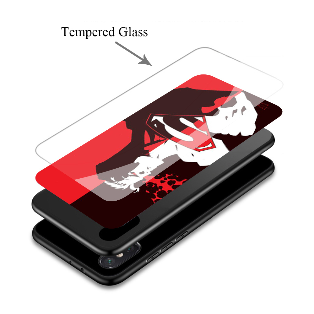Q104 Superhero superman Vivo V7 Plus V5S V9 V11 V15 Pro Y55S Y67 Y81S Y85 Y89 Tempered Glass Soft Case | BigBuy360 - bigbuy360.vn