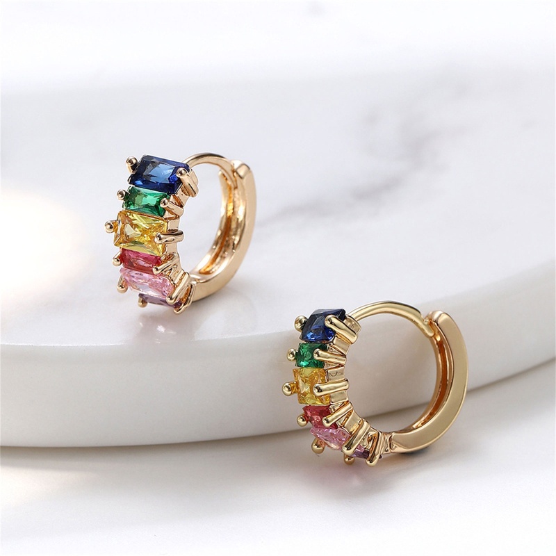 ✿ Khuyên Tai Vòng Đính Đá Zircon 10mm Cho Nữ