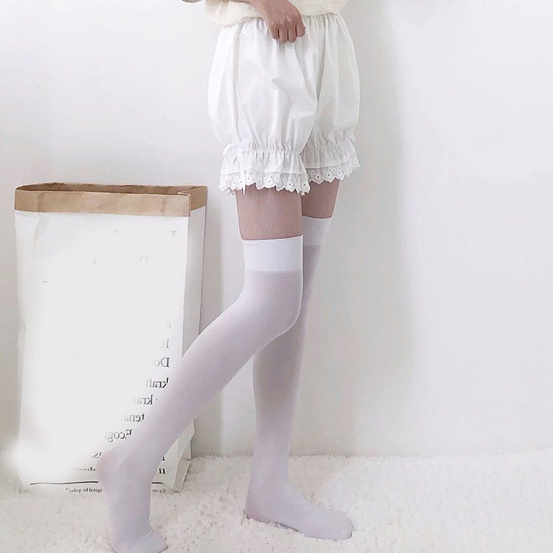 Quần Short An Toàn Viền Ren Nhún Bèo Phong Cách Gothic Cổ Điển Cho Nữ