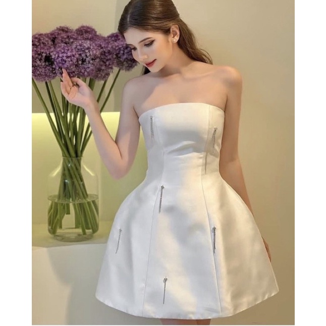 ĐẦM TRẮNG 2S ĐÍNH ĐÁ THÂN