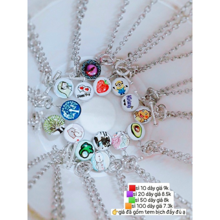 Sỉ 1 set 10 dây chuyền mặt hình : 10 dây giá - 95k