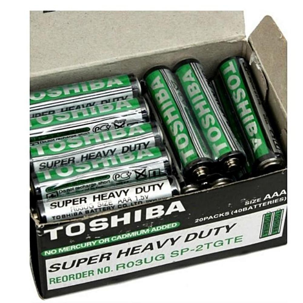 Pin tiểu AAA Toshiba 4 viên 1.5v chính hãng (pin số 7, pin tiểu nhỏ) - Toshiba Super Heavy Duty R03UG