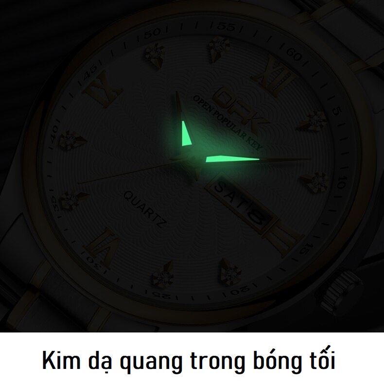 Đồng Hồ Cặp Đôi Nam Nữ Chính Hãng OPK TD3 Dây Kim Loại Cao Cấp Mặt Đính Đá Đẹp Thời Trang Sang Trọng Giá Rẻ