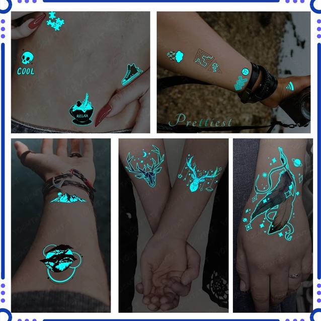 Hình Xăm Nước | Tattoo Phát Sáng | Xăm Phát Sáng | Hình Xăm Chống Nước | Tattoo 3D | Xăm Tạm Thời