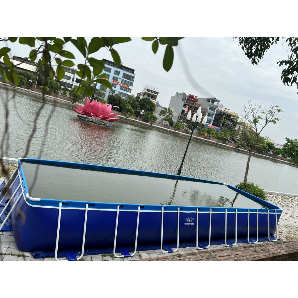 Bể bơi BestPool mini cho bé tập bơi, phao bơi, kính bơi, hồ bơi khung kim loại lắp ráp, bể bơi gia đình
