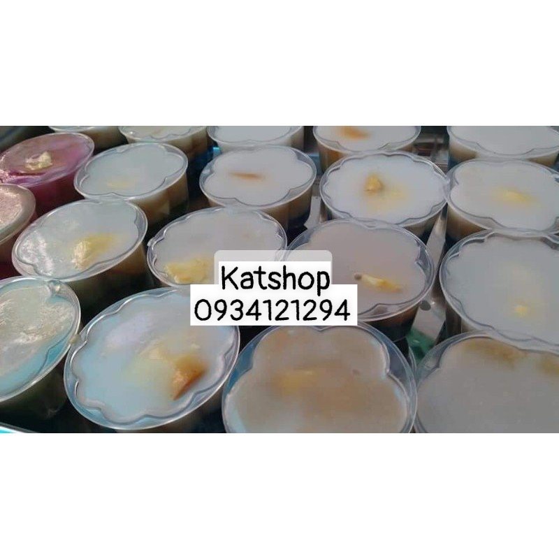 Set 10 khuôn làm thạch rau câu, bánh da lợn hình hoa có nắp đậy chuẩn hafaco