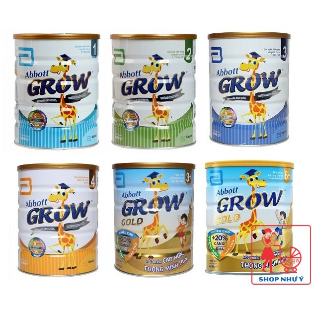 Sữa bột ABBOTT GROW số 1-2-3-4-3+-6+( hộp 900gr )