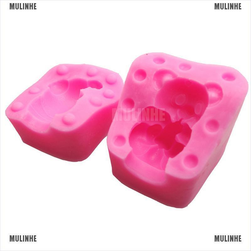 Khuôn Silicon Mềm Tạo Hình Chuột 3D Làm Bánh Kẹo / Xà Phòng