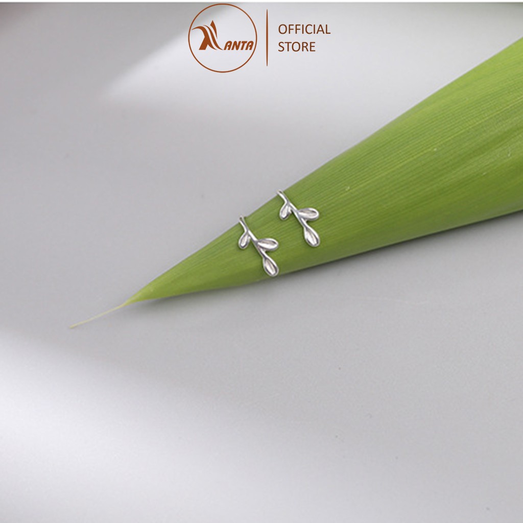 Bông tai bạc 925 kiểu dáng thiết kế ba lá cây nhỏ phong cách Hàn Quốc ANTA Jewelry - ATJ7043