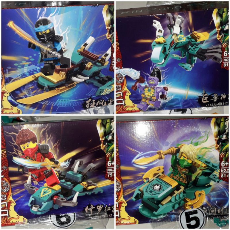 Lắp ráp 1 hộp Ninjago Rồng 2042 có nhiều chi tiết