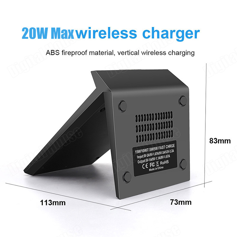Đế Sạc Không Dây 20W Max Nhanh bộ sạc không dây Cho all Qi-enabled Phone Samsung Huawei