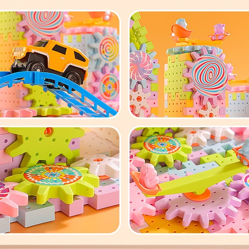 Bộ Đồ Chơi Lắp Ráp Bánh Răng Điện Tử GYLMY47 Cho Bé