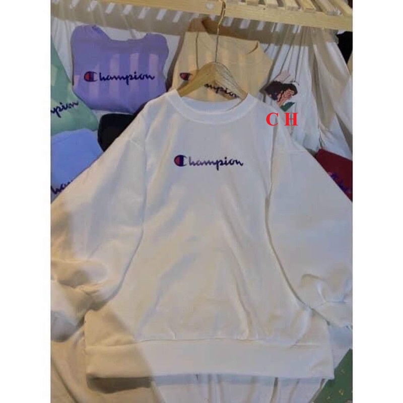 Áo Thun Dài Tay Cổ Tròn Cham Đủ Màu - Áo Sweater Nỉ Bông thu đông dày dặn form rộng tay bồng Nam Nữ mặc đôi nhóm giá rẻ