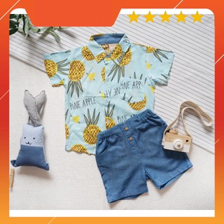 Set đũi dứa mùa hè hawaii cho bé trai + lẻ áo size 2