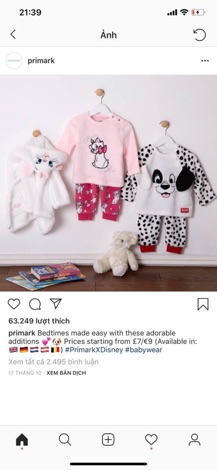 Set bộ nỉ lông Primark chó đốm