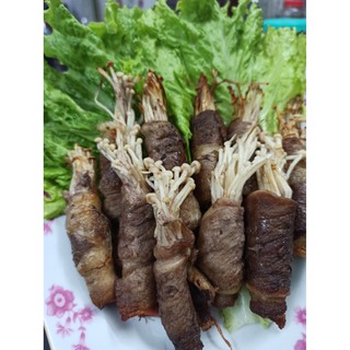 BÒ CUỘN NẤM KIM CHÂM