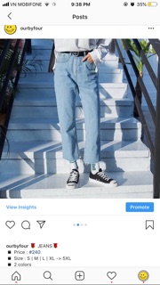 QUẦN JEANS ỐNG SUÔNG [ BIGSIZE]