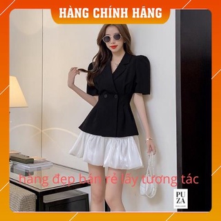 Áo vest blazer kèm chân váy HB thiết kế thanh lịch đủ size S002- Váy thiết kế,set áo vest kèm chân váy xinh đẹp cá tính.