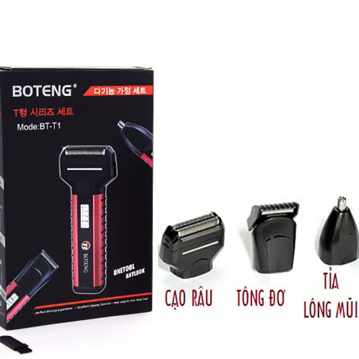 Máy cạo râu kiêm tông đơ tỉa lông mũi 3IN1 Boteng