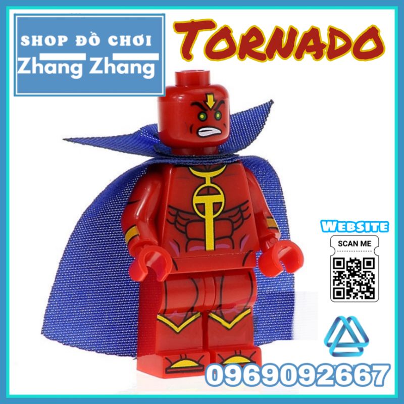Đồ chơi Xếp hình Red Tornado Siêu anh hùng Young Justice Minifigures Kopf KF8028 KF437