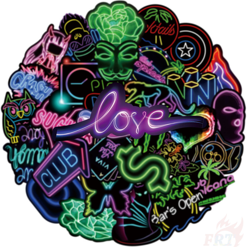 ❉ Neon Color ：VSCO Style - Series 04 JMD Cool Harajuku Graffiti Stickers ❉ 50Pcs/Set Waterproof DIY Fashion Decals Doodle Stickers