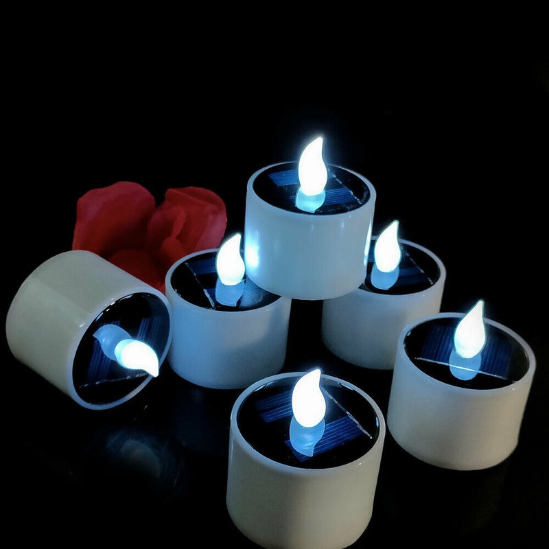 Đèn LED hình cây nến chống nước chạy bằng năng lượng mặt trời dùng trang trí nhà cửa