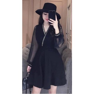 Mã 19 váy umi viền kim sa