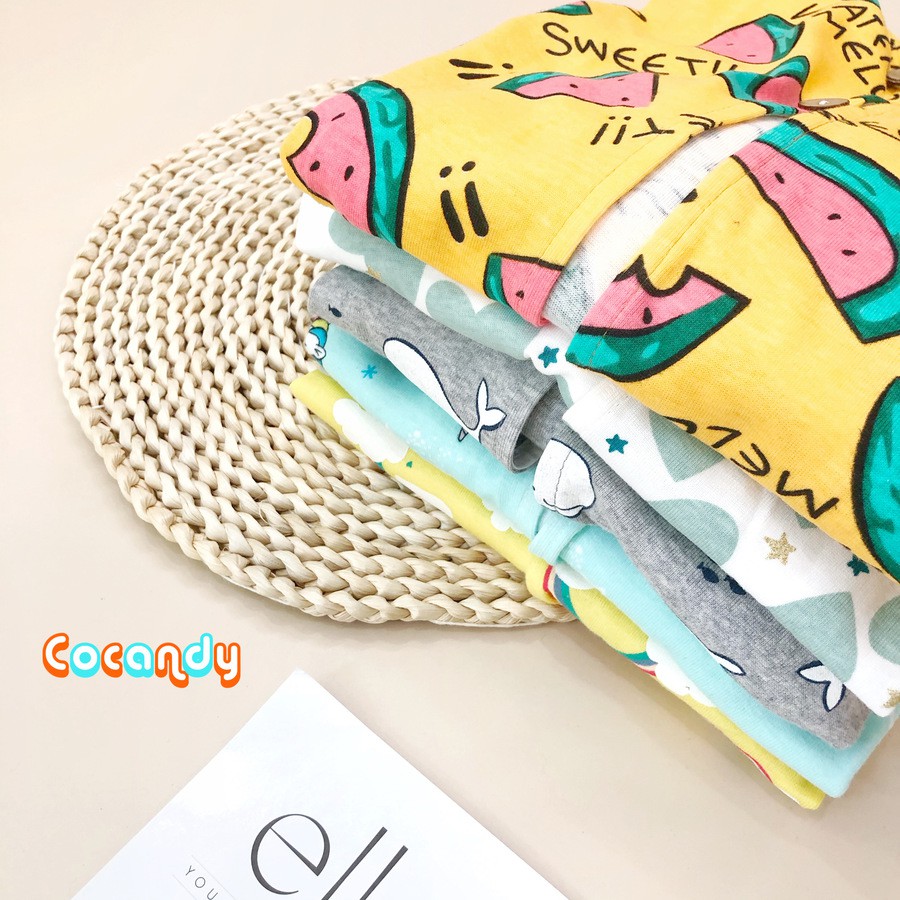 [Cocandy Official Store] Áo choàng cotton cho bé họa tiết dễ thương