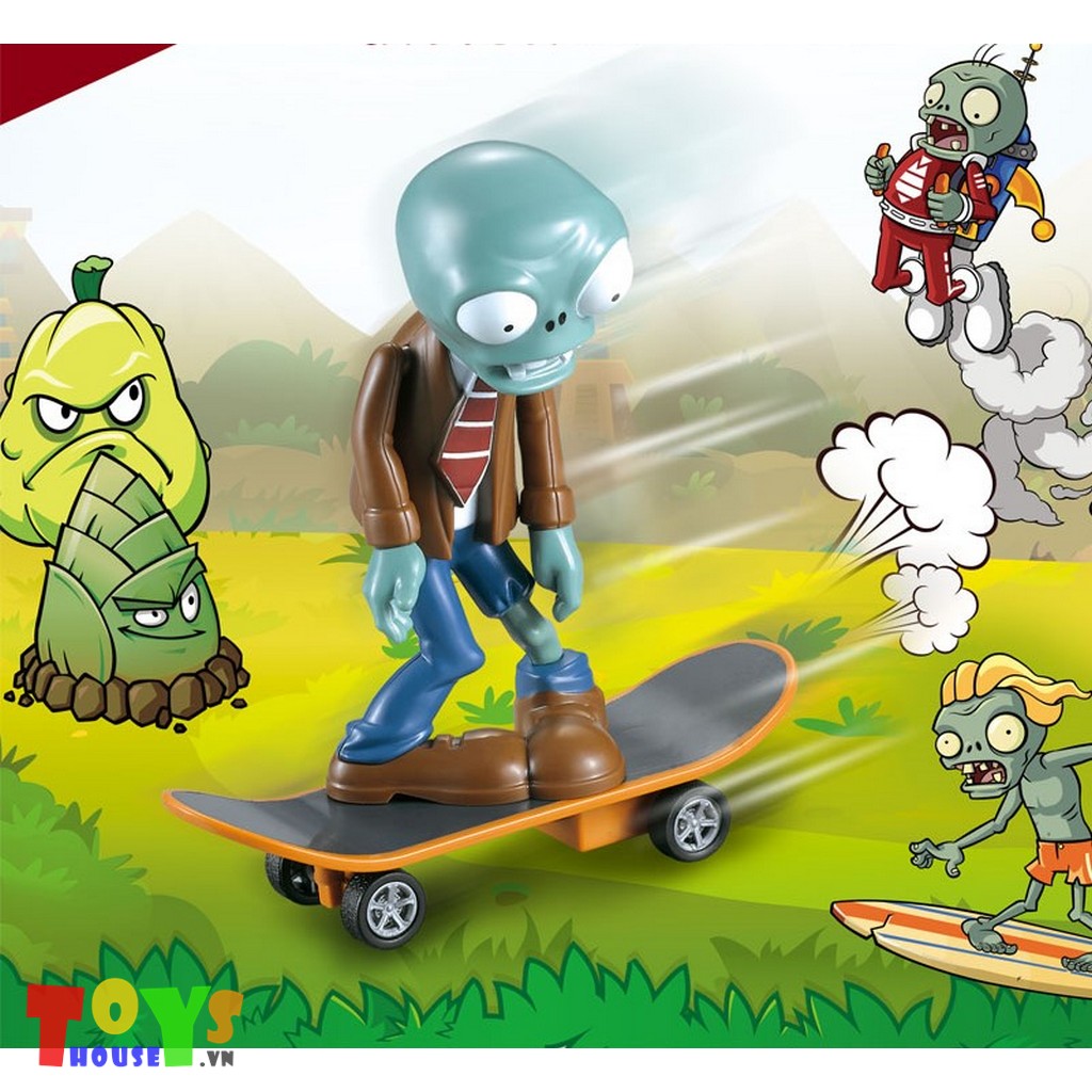 Đồ Chơi Plants VS Zombies - Mô Hình Zombie Chơi Ván Trượt