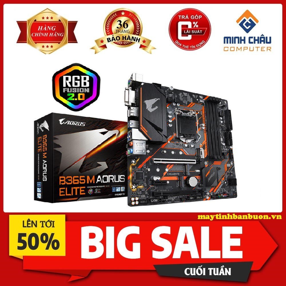 [Mã ELCLXU8 hoàn 5% xu đơn 500k]Bo mạch chủ Gigabyte B365M Aorus Elite (Hàng chính hãng) | BigBuy360 - bigbuy360.vn