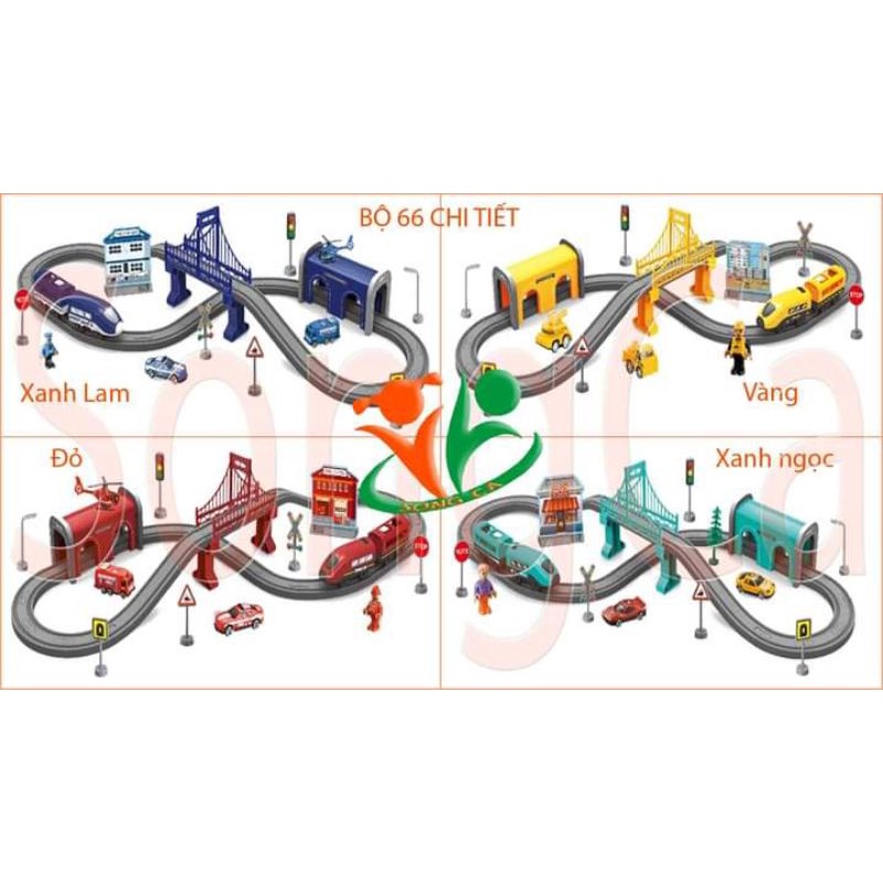 Tàu hỏa chạy pin/ Xe lửa đồ chơi cho bé / Đồ chơi bé trai / Lắp ráp tàu hoả/ quà sinh nhật bé trai