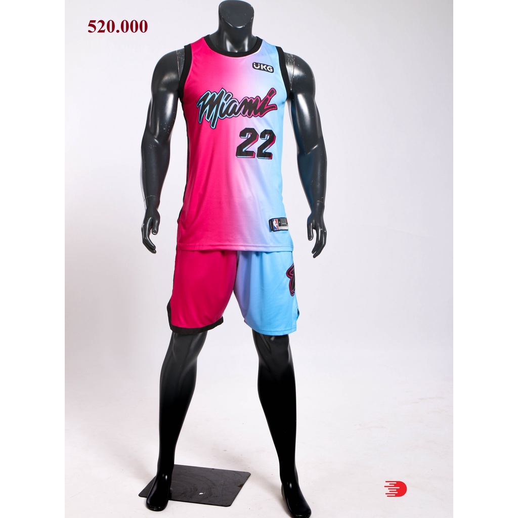 Áo bóng rổ Actee NBA Miami Heat City Edition ViceVersa 2021 - HÀNG THÊU