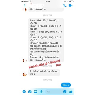 Mi Fan 3D 4D 5D 6D 10D tóc konex chuẩn Hàn