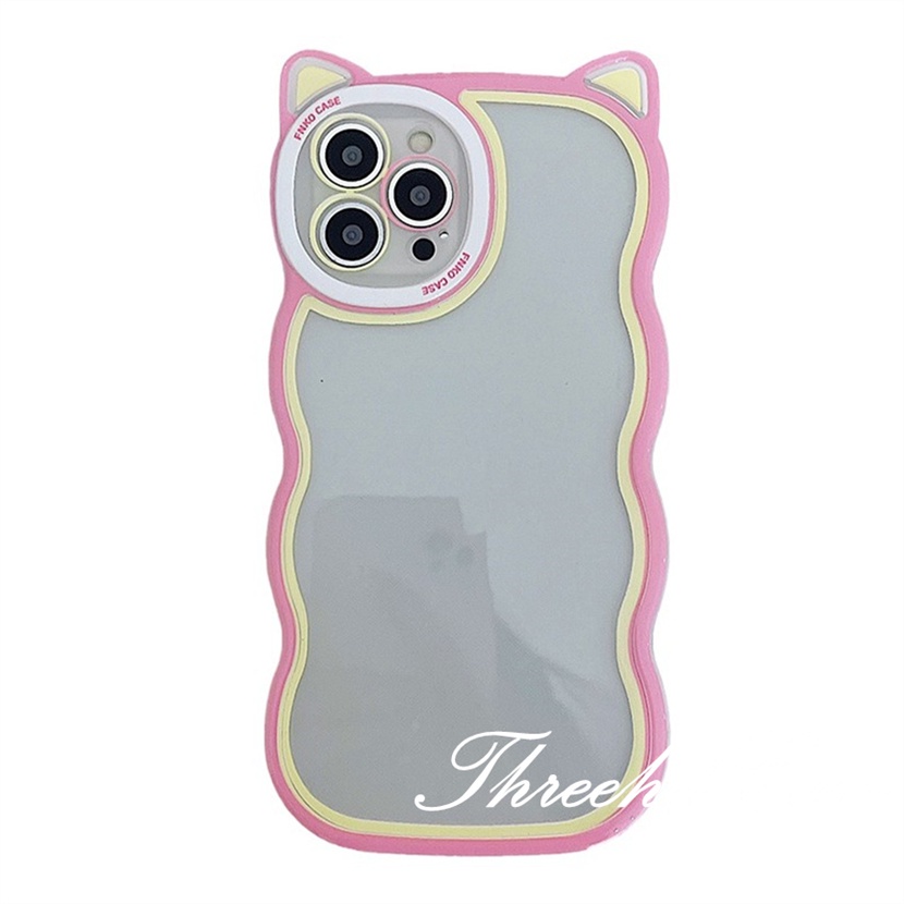 Ốp Điện Thoại Mềm Họa Tiết Tai Mèo Màu Kẹo Cho iPhone 14 13 12 11 Pro Max SE2020 X XR Xs Max 7 8 6 6s Plus
