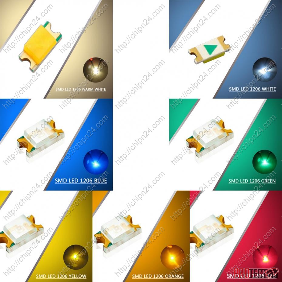 Led dán SMD 1206 XANH LÁ